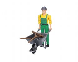 //BRUDER - FIGURINE FERMIER AVEC BROUETTE #62610